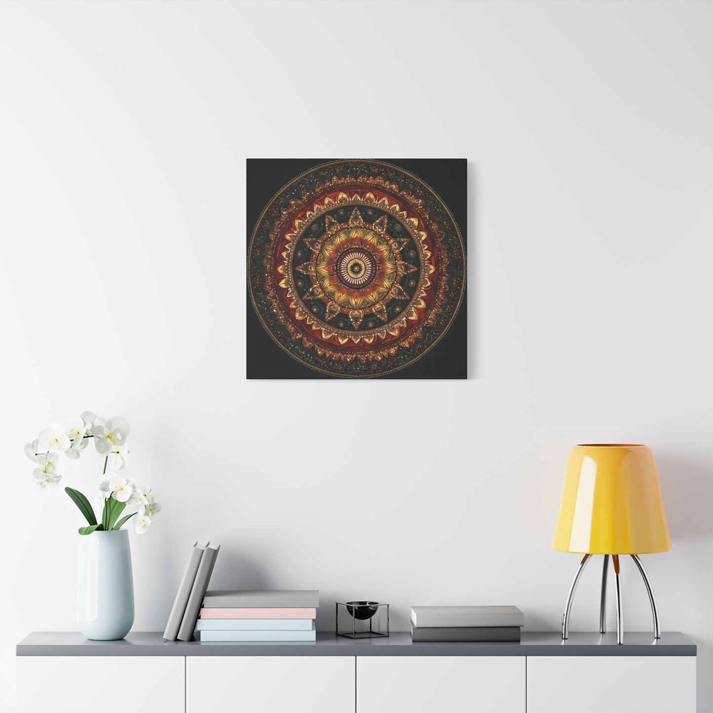 Elegant Mandala Wall Art - Stretched Canvas Decor for Home & Office