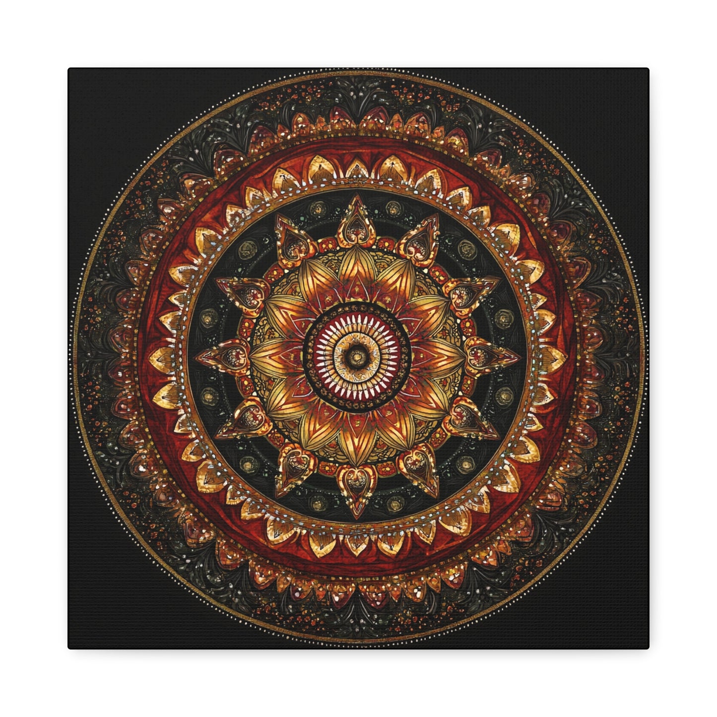Elegant Mandala Wall Art - Stretched Canvas Decor for Home & Office