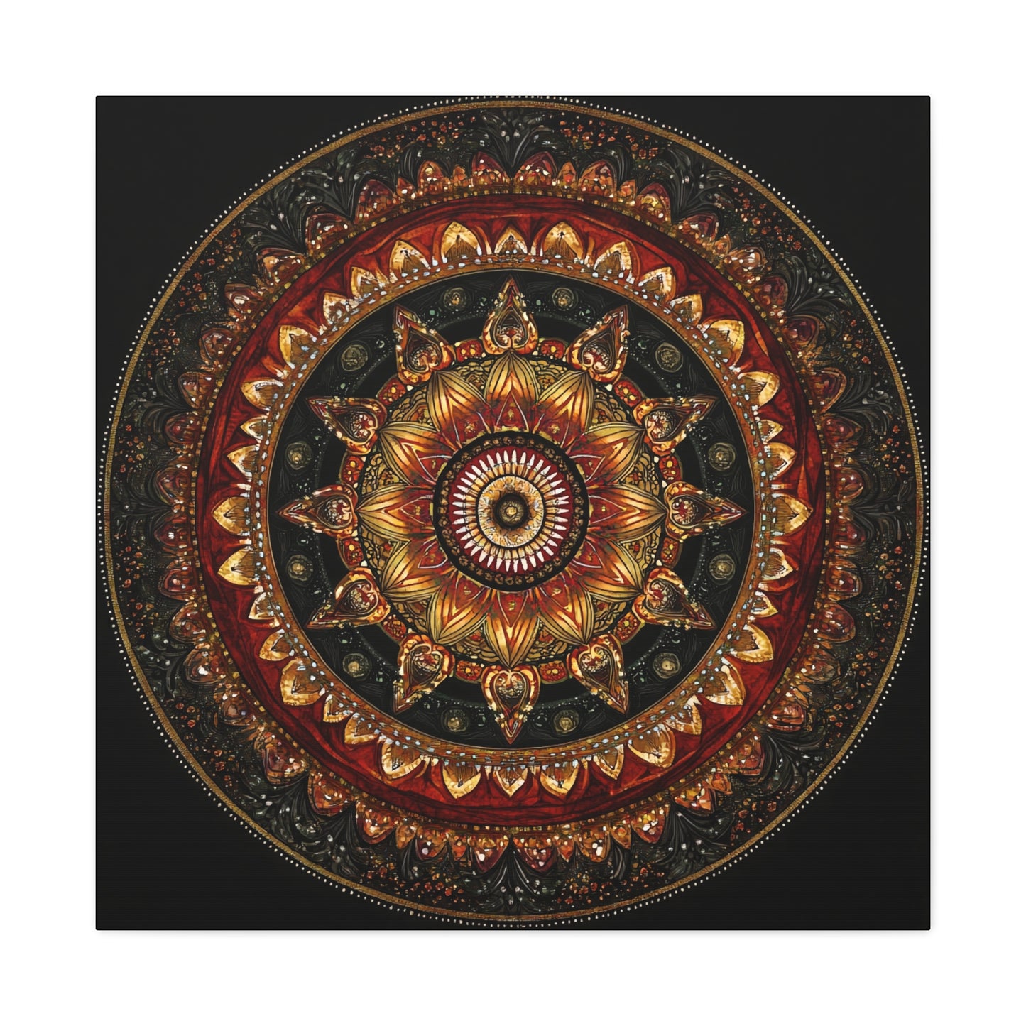 Elegant Mandala Wall Art - Stretched Canvas Decor for Home & Office
