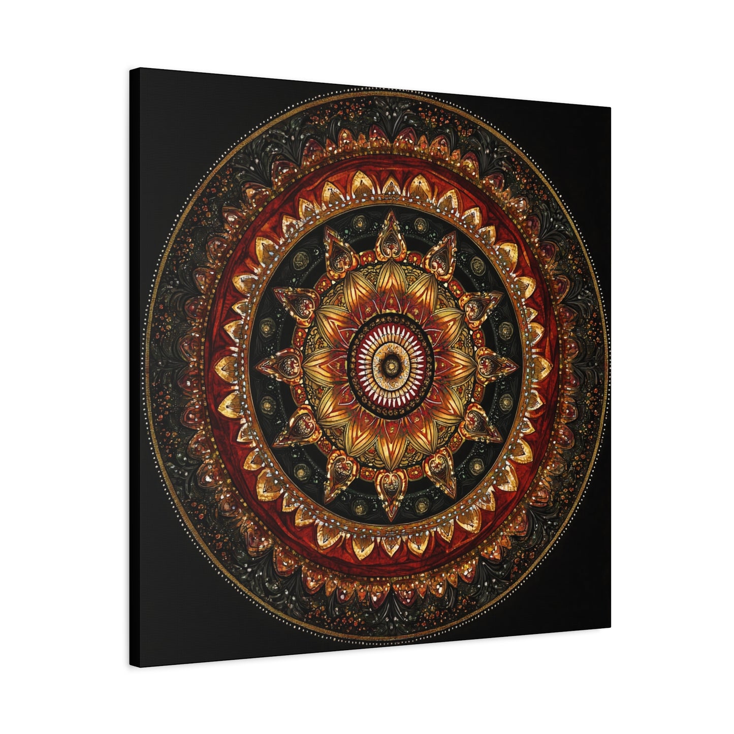 Elegant Mandala Wall Art - Stretched Canvas Decor for Home & Office