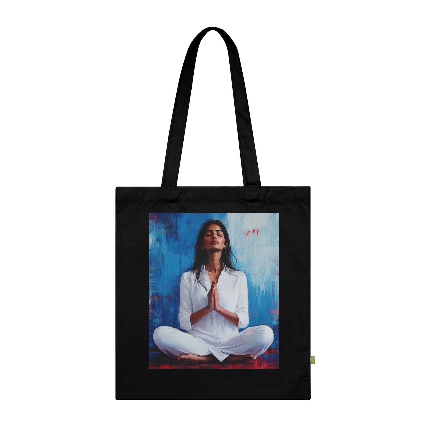 Meditation-Inspired Organic Cotton Tote Bag - Mindfulness and Calm