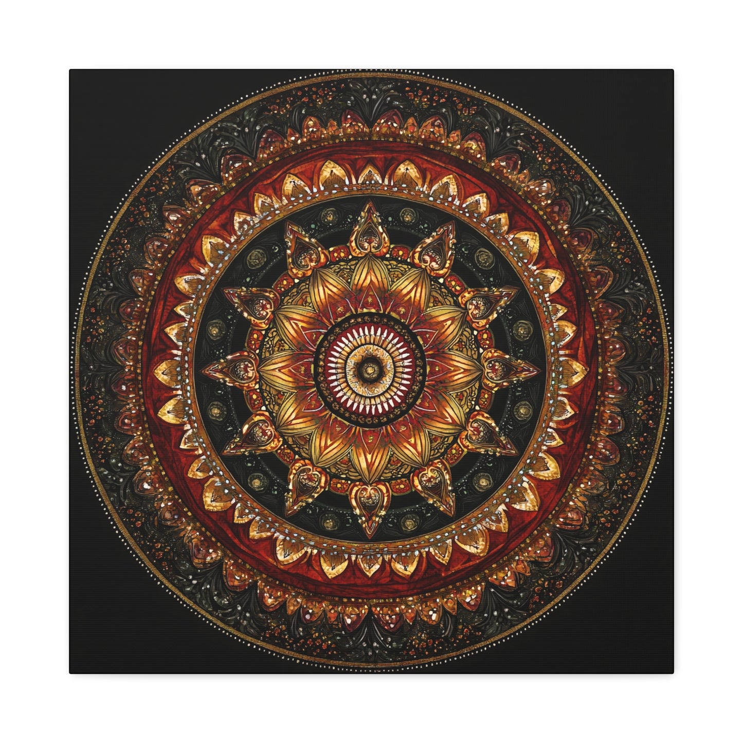 Elegant Mandala Wall Art - Stretched Canvas Decor for Home & Office