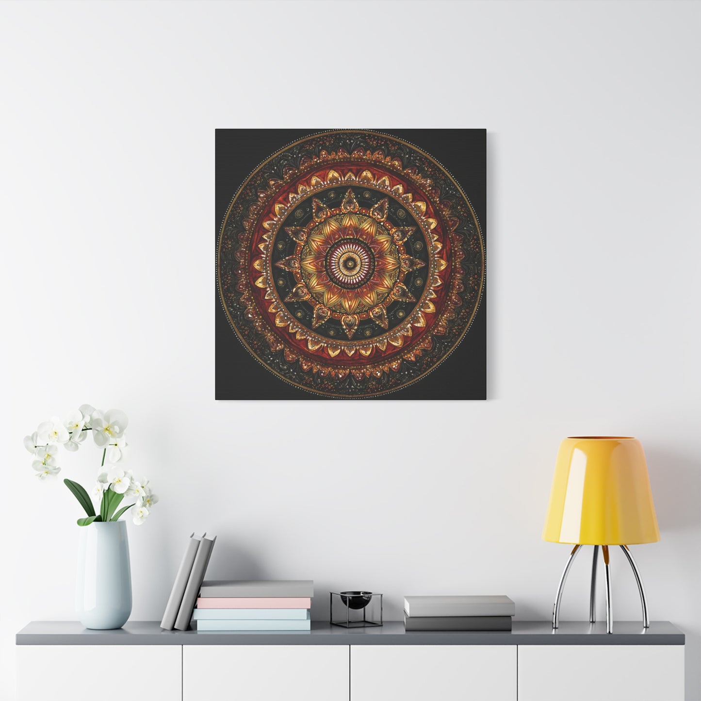 Elegant Mandala Wall Art - Stretched Canvas Decor for Home & Office