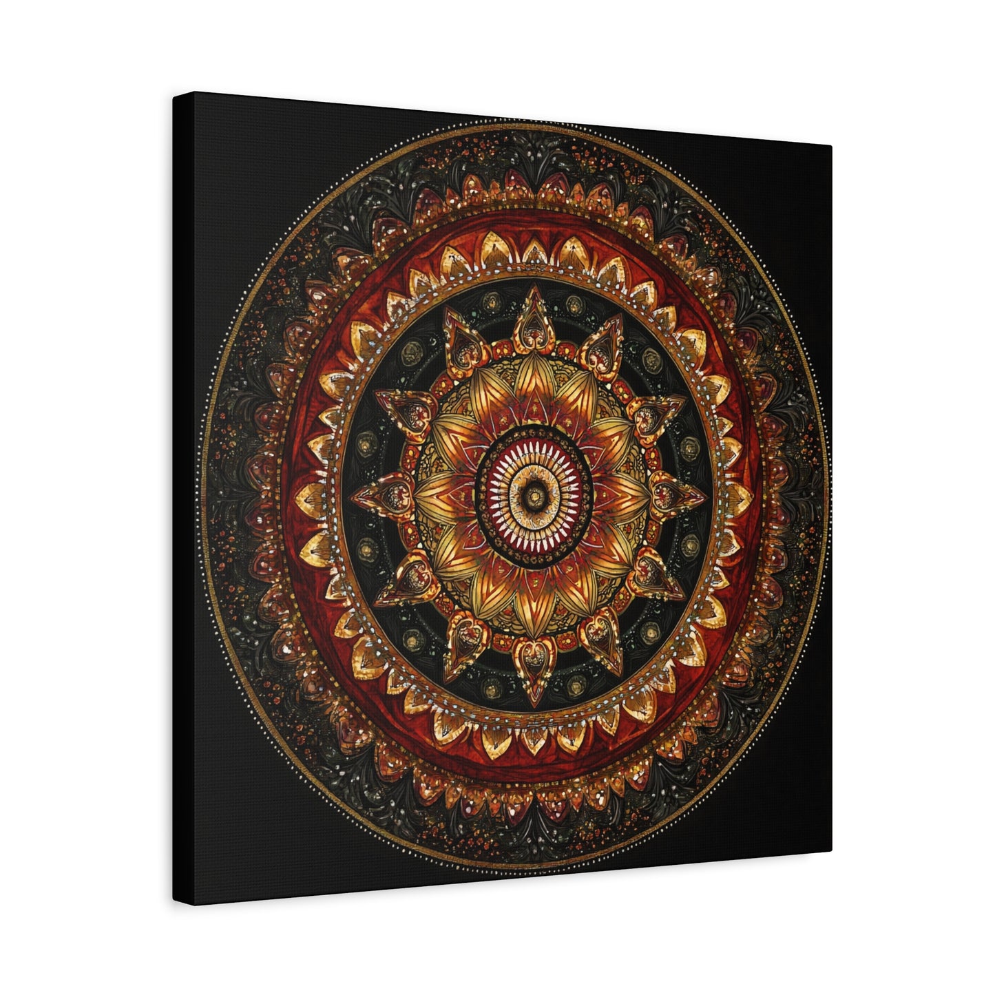 Elegant Mandala Wall Art - Stretched Canvas Decor for Home & Office