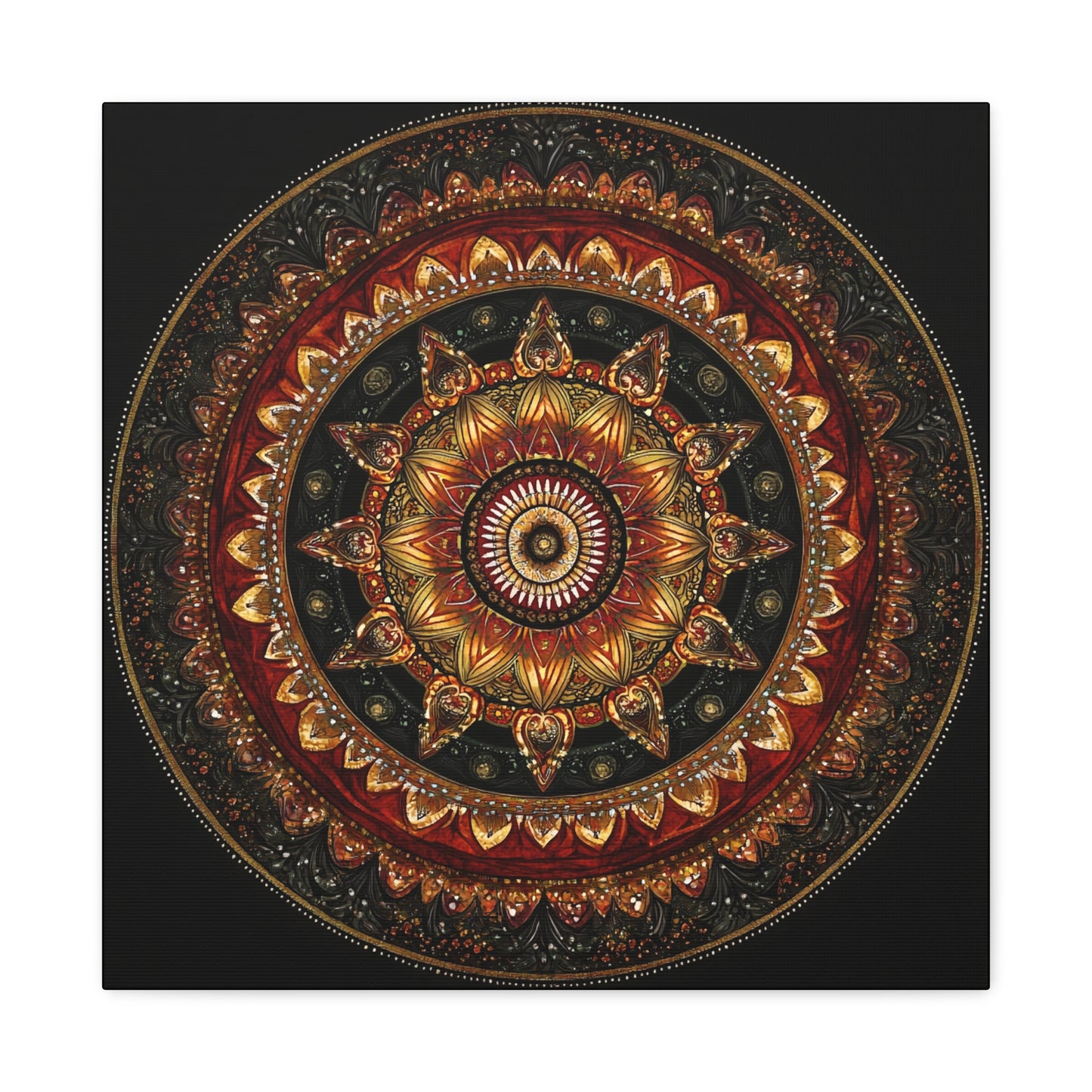Elegant Mandala Wall Art - Stretched Canvas Decor for Home & Office